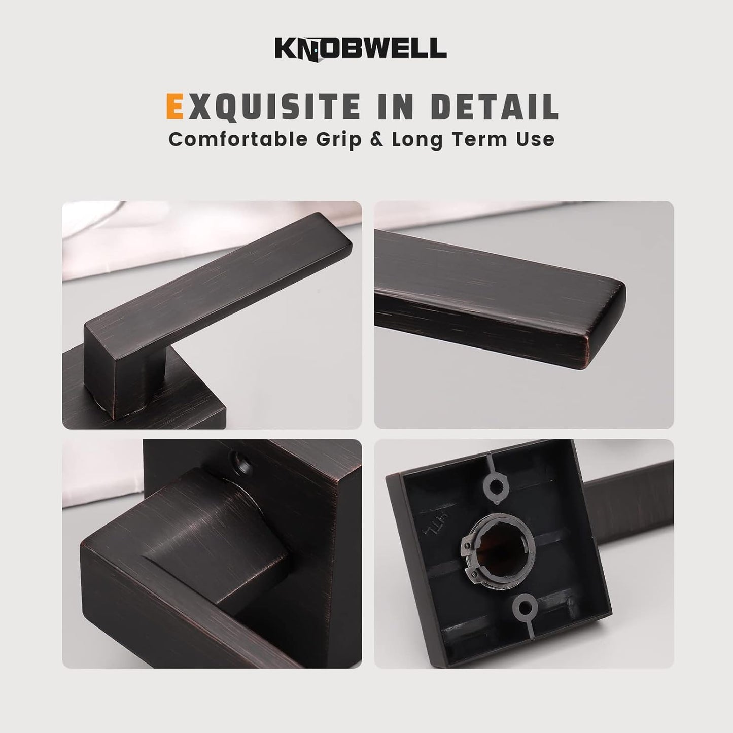 KNOBWELL Decorative Interior Dummy Door Handles for French Doors