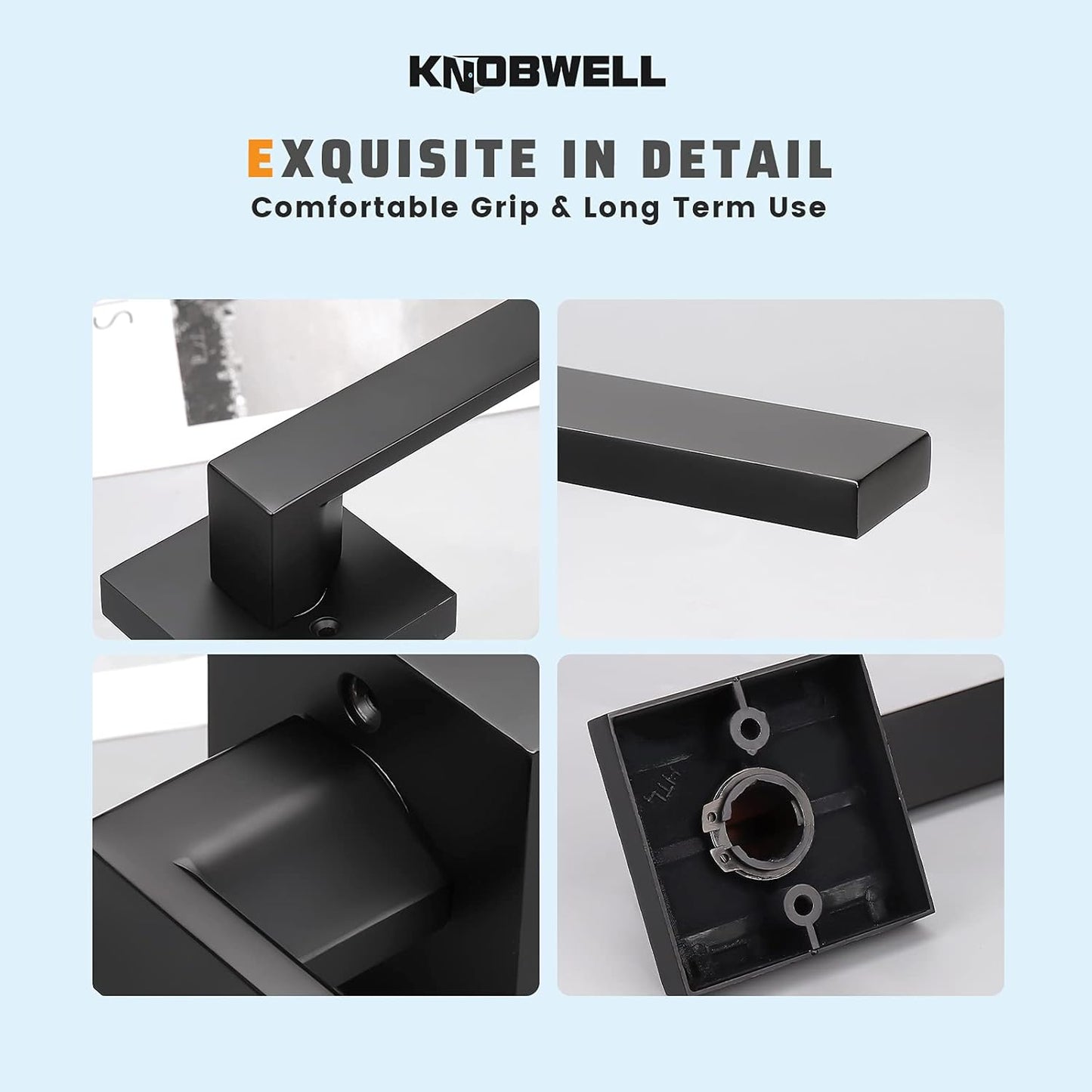 KNOBWELL Decorative Interior Dummy Door Handles for French Doors