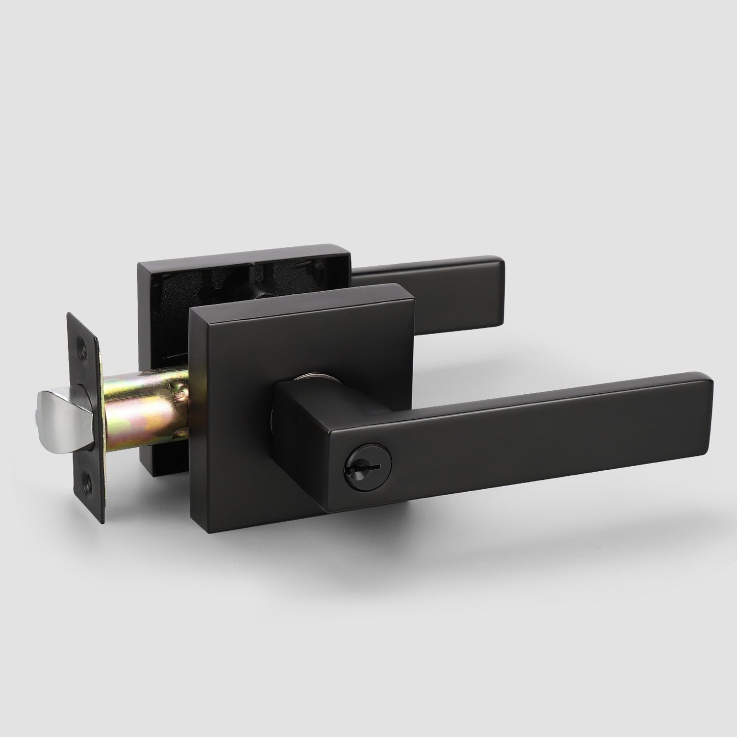 KNOBWELL Modern Keyed Entry Door Handle With Lock and Different Keys