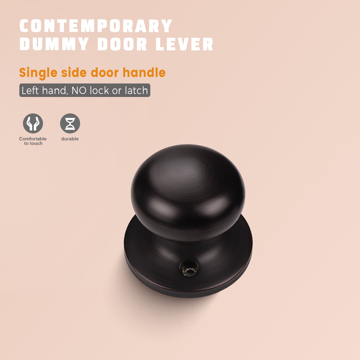 KNOBWELL Matte Bronze Decorative Dummy Closet Door Knobs