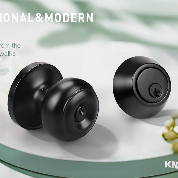 KNOBWELL Double Cylinder Keyed Entry Door Knob With Deadbolt