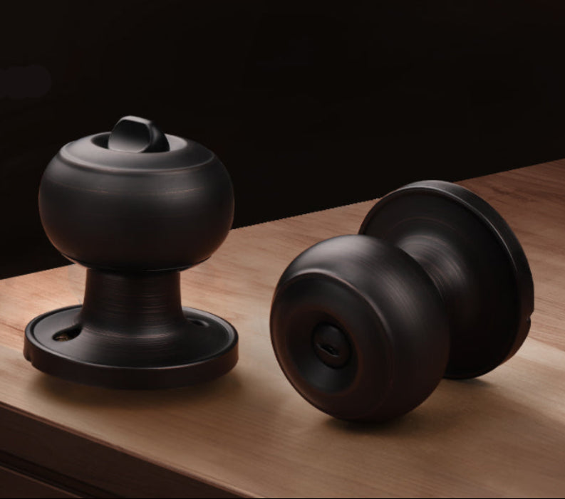 knobwell flat ball bronze privacy door knobs