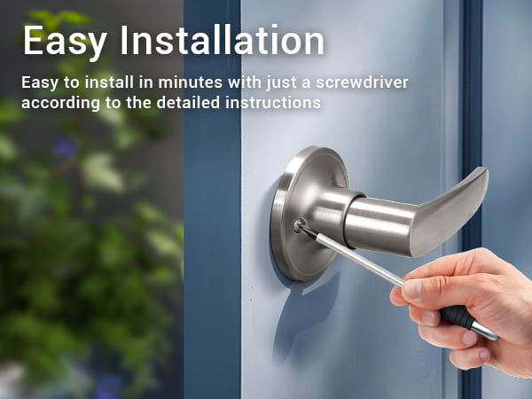 KNOBWELL Minimalist Brushed Nickel Dummy Door Handles For Interior Doors
