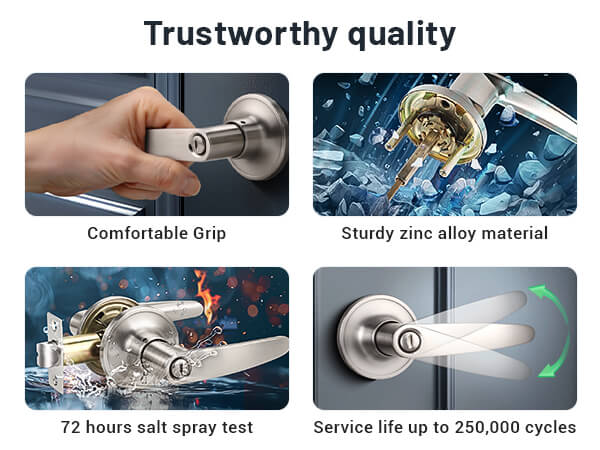 Trust Worthy Quality of Brushed Nickel Privacy Door Handle
