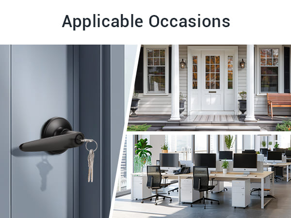 Application of KNOBWELL Minimalist Matte Black Keyed Entry Door Handles