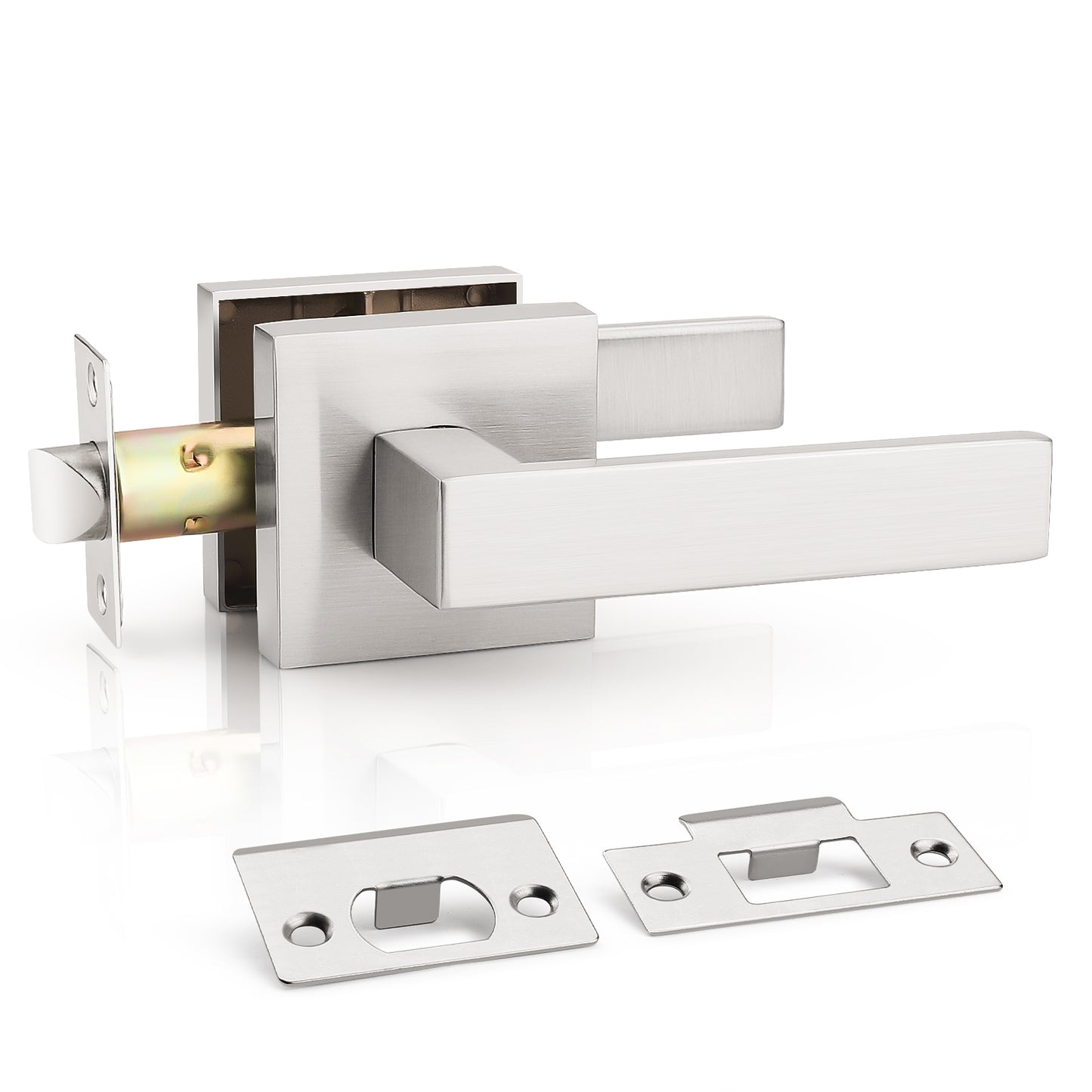 KNOBWELL Brushed Nickel Passage Craftsman Affordable Door Handles