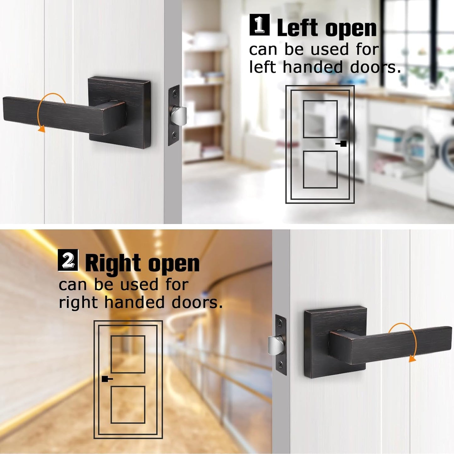 KNOBWELL Bronze Passage Craftsman Affordable Door Handles