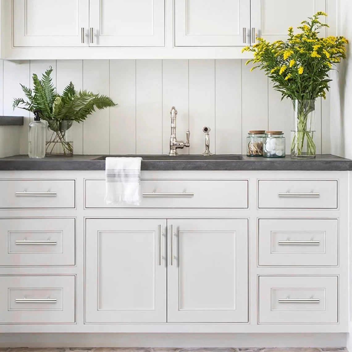 KNOBWELL Stainless Steel Modern Cabinet Handles for Kitchen Cupboards/Drawers-PD201HSS