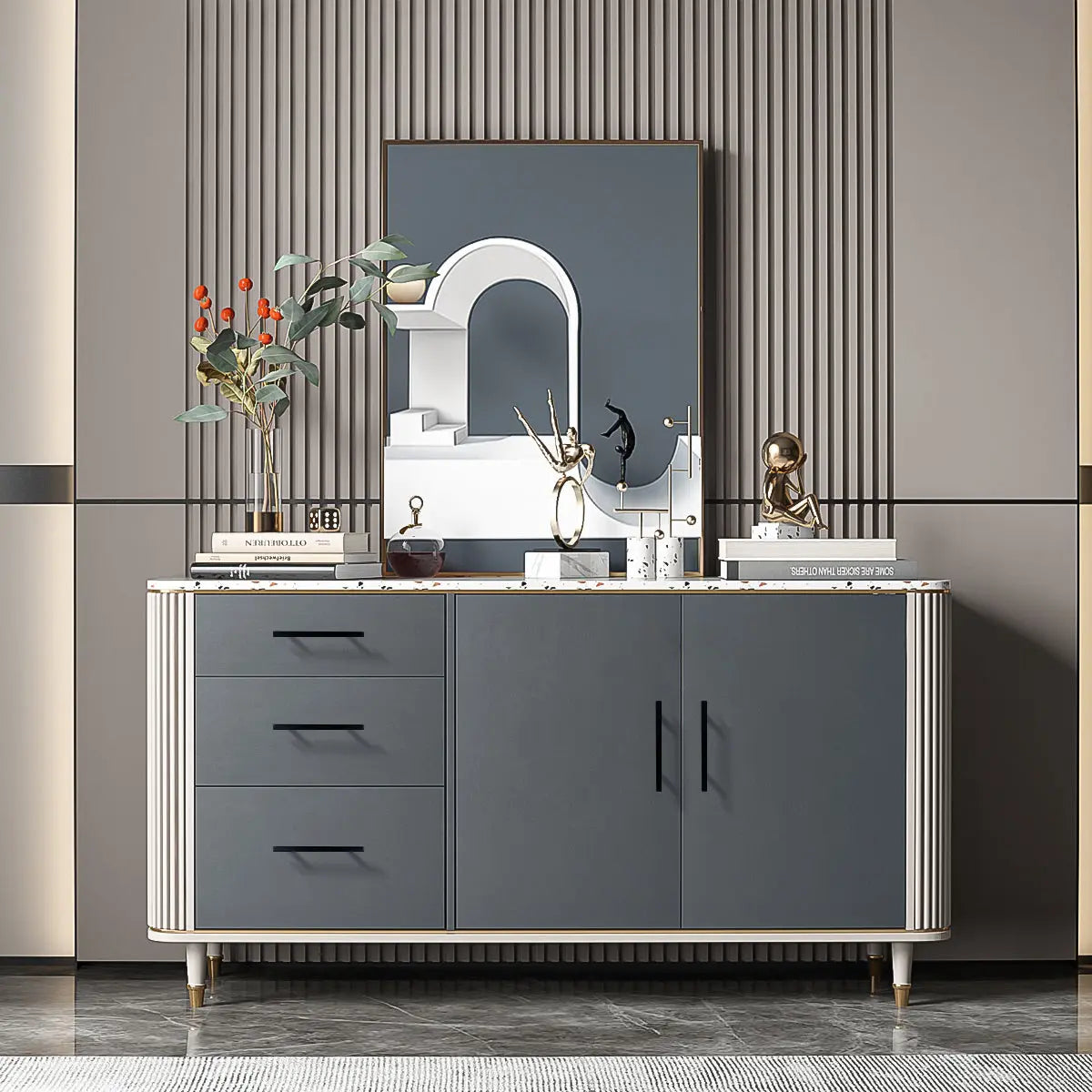 KNOBWELL Matte Black Stainless Steel Cabinet Handles for Bath/Bedroom-PDDJ16HBK