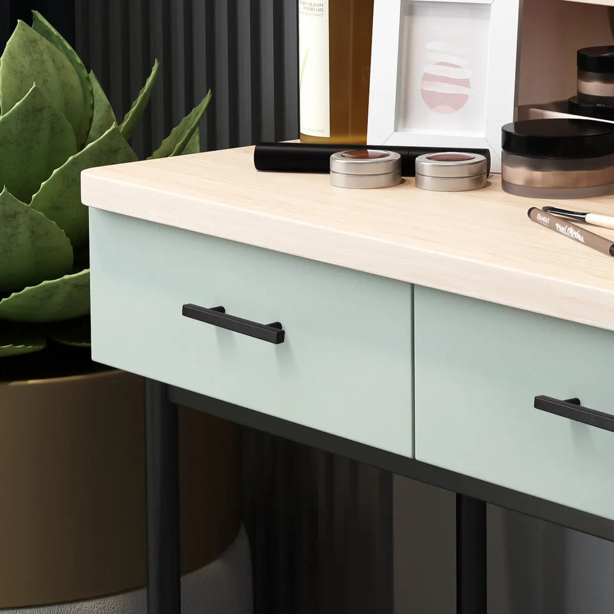 KNOBWELL Matte Black Stainless Steel Cabinet Handles for Bath/Bedroom-PDDJ16HBK