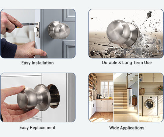 Details of KNOBWELL Affordable Passage Stainless Steel Door Knobs