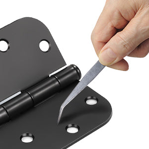 Matte Black Door Hinges - 4" x 4" inch - 5/8" Radius - DH0404BK