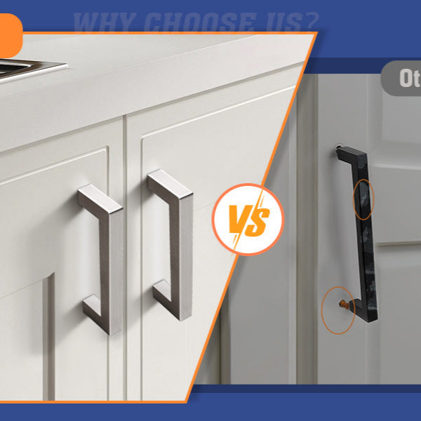 KNOBWELL Stainless Steel Square Cabinet Pulls for Kitchen Cupboards/Drawers- PDDJ27HSS
