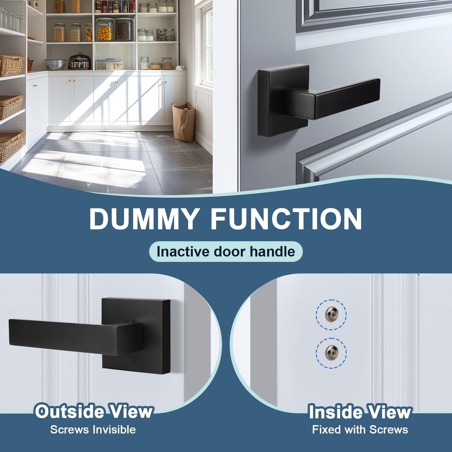 KNOBWELL Black Dummy Craftsman Affordable Door Handles components