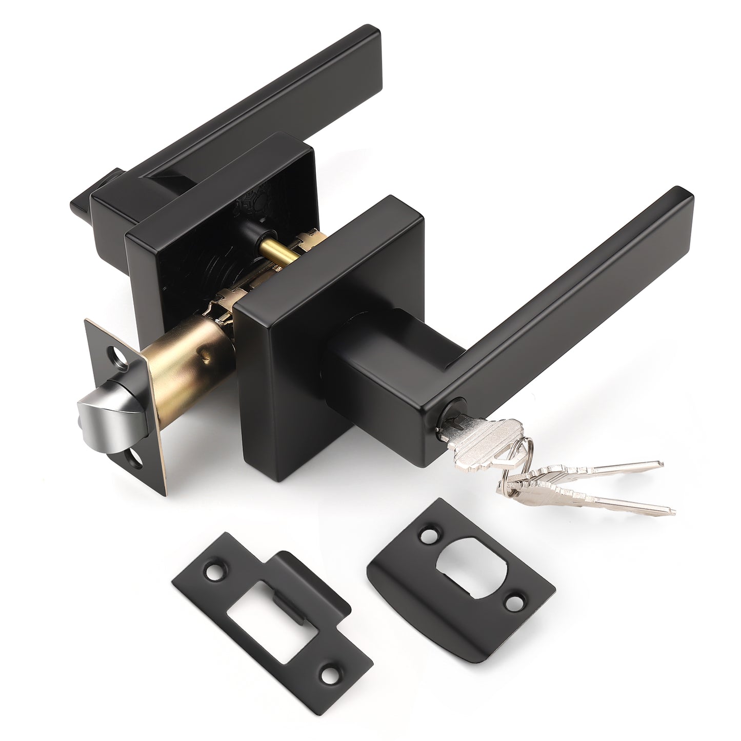 KNOBWELL Modern Keyed Entry Door Handle With Lock