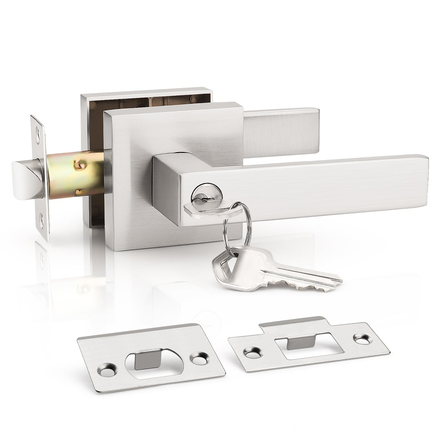 KNOBWELL Brushed Nickel Privacy Craftsman Affordable Door Handles components