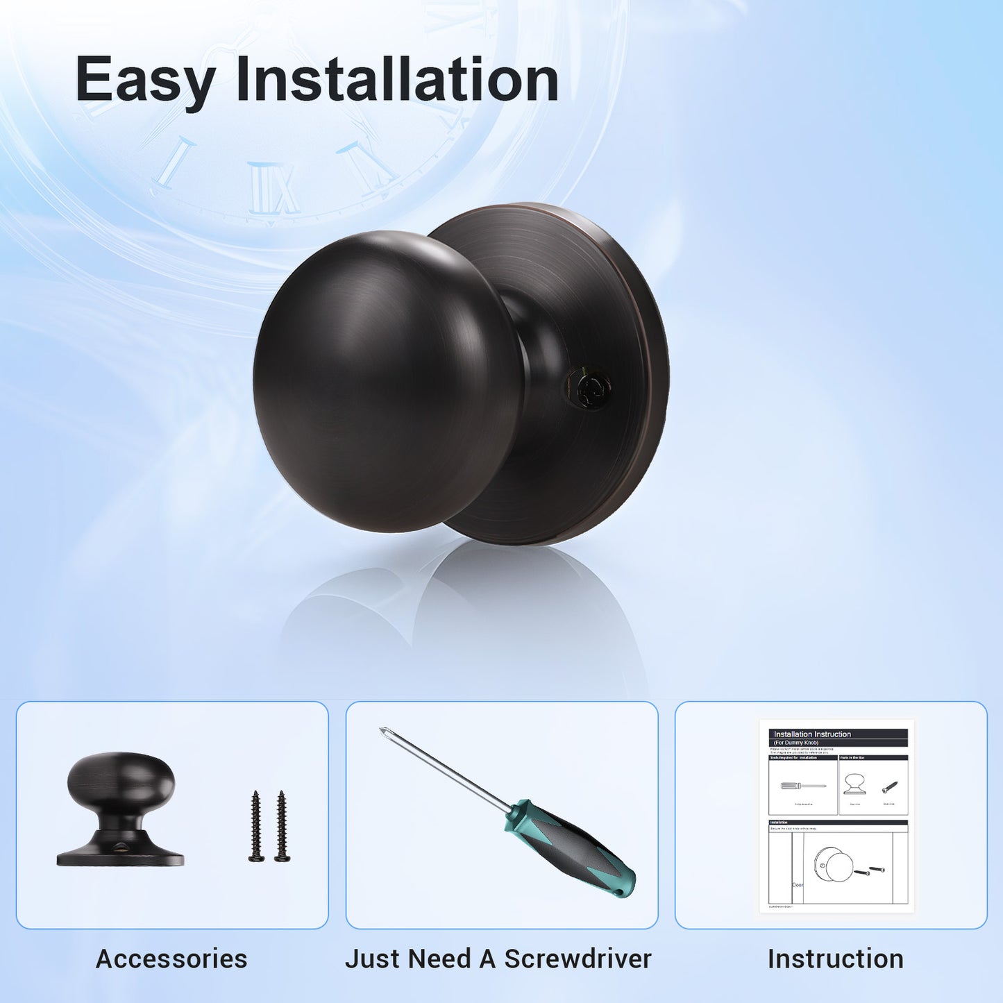 KNOBWELL Bronze Single Non-Turning Dummy Knobs For Decorative Use Components
