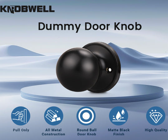 Function of KNOBWELL Round Ball Single Dummy Door Knob for Decorative Interior Doors
