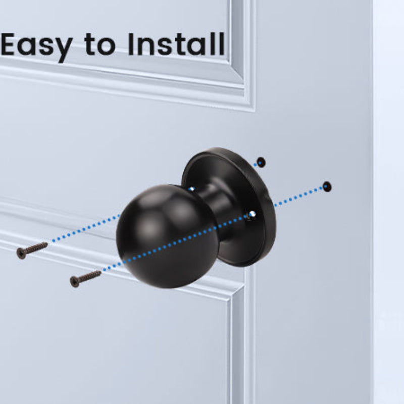 Installation guide of KNOBWELL Round Ball Single Dummy Door Knob for Decorative Interior Doors