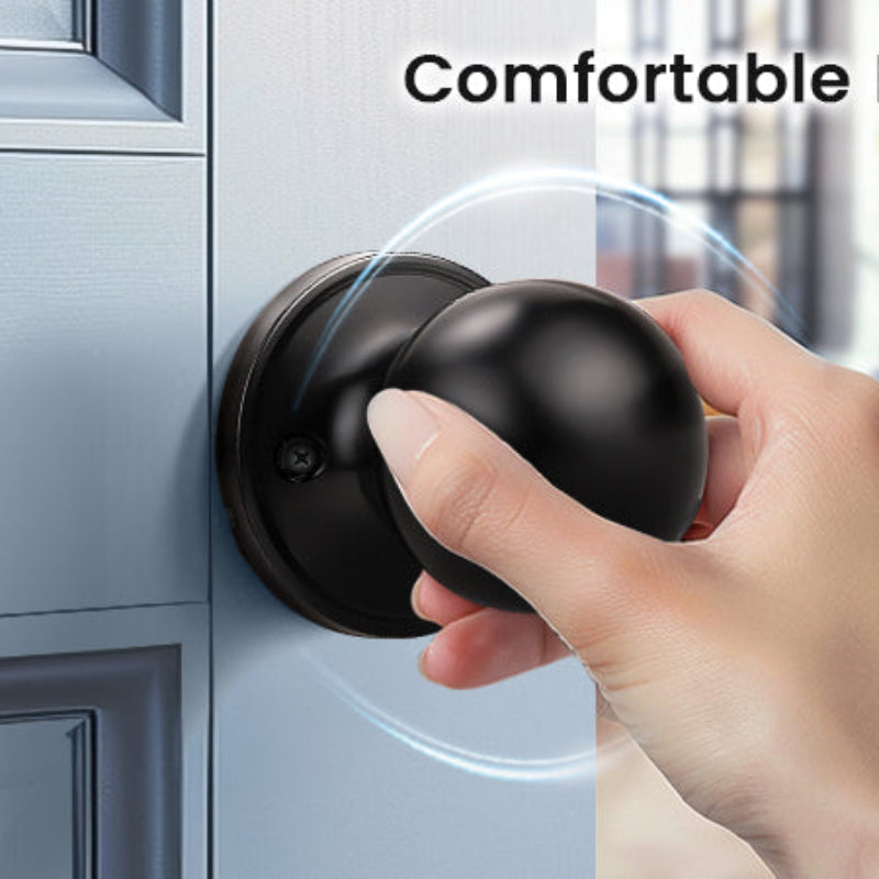 Hand holding with KNOBWELL Round Ball Single Dummy Door Knob for Decorative Interior Doors