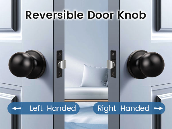 KNOBWELL Round Ball All Function Door Knobs For Interior and Exterior