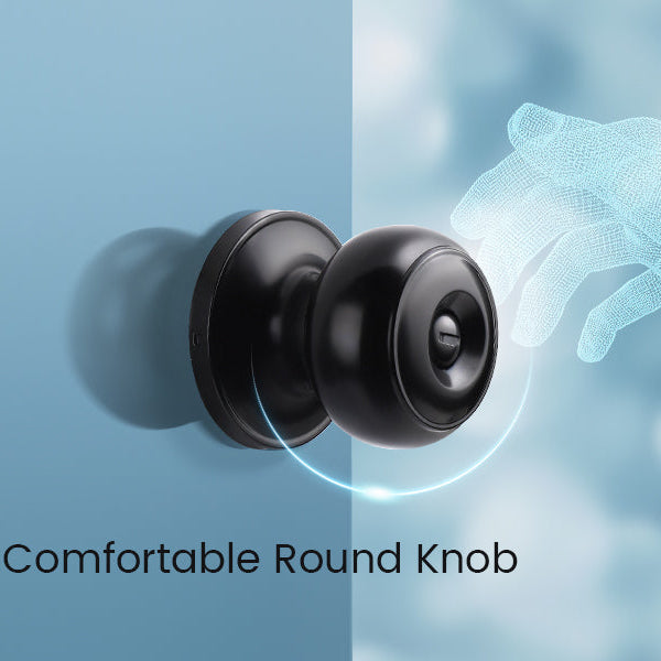 knobwell flat ball black privacy door knobs