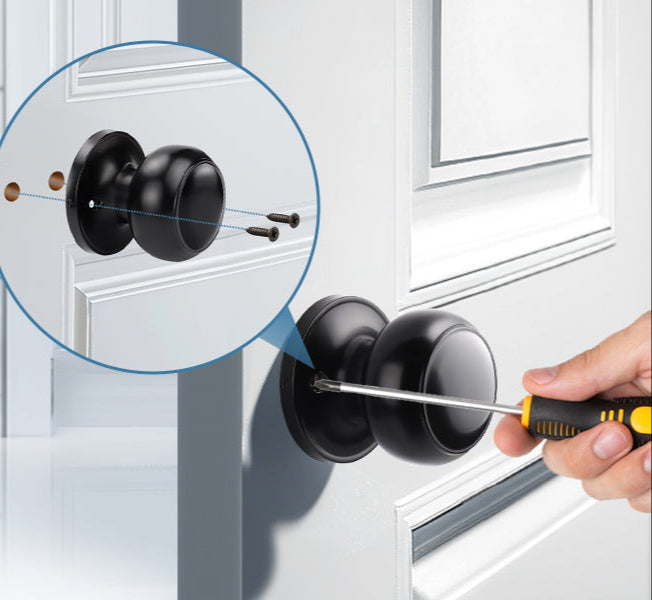 Installation Guide of KNOBWELL Decorative Black Dummy Door Knob For Interior