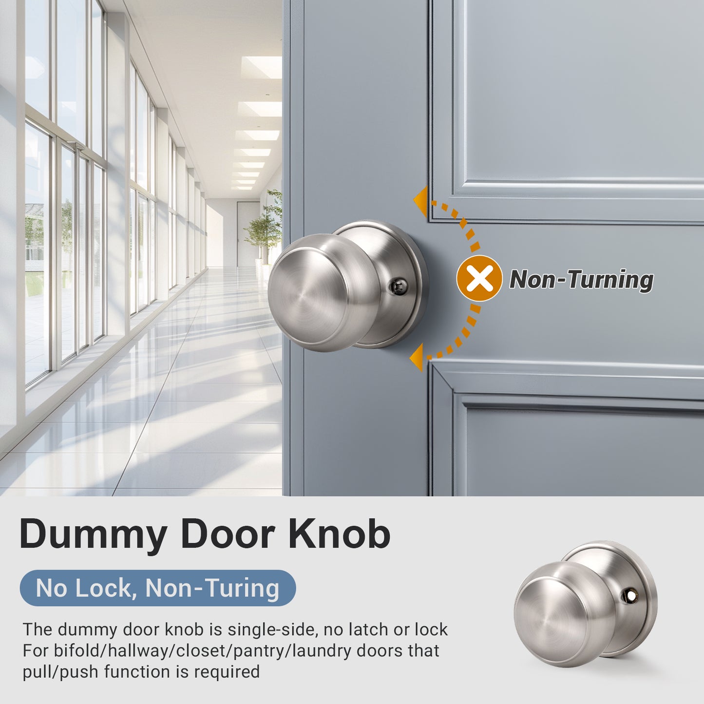 Non-turning, no lock, only pull