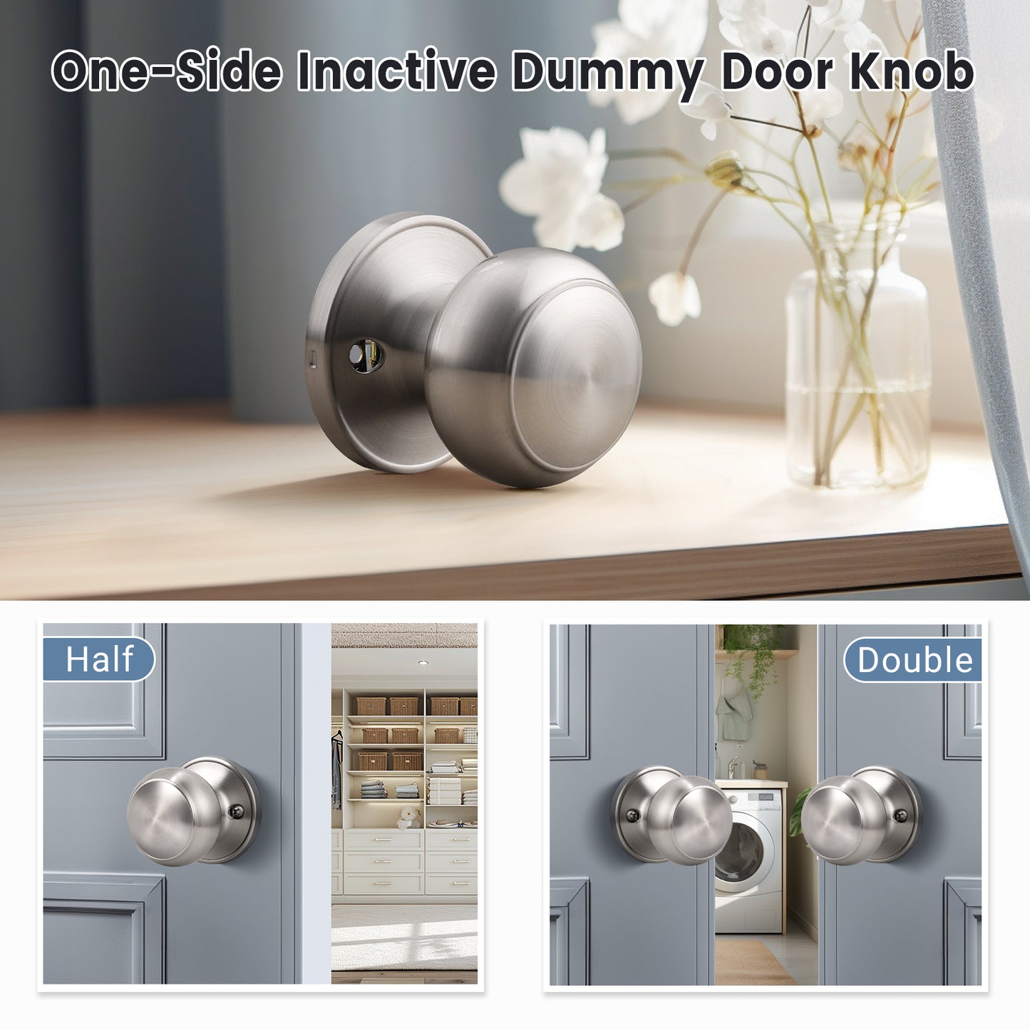 One side inactive dummy door knobs