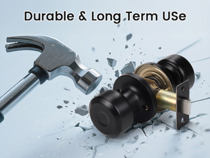 durable black door knobs