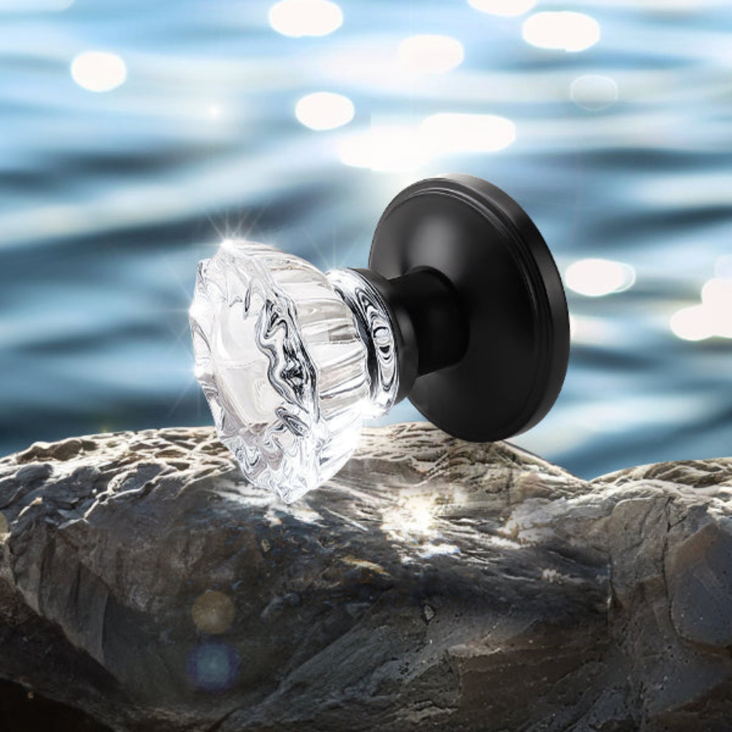 Knobwell black dummy vintage glass door knobs