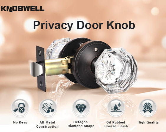 Function of Knobwell Vintage Crystal Privacy Door Knobs With Lock