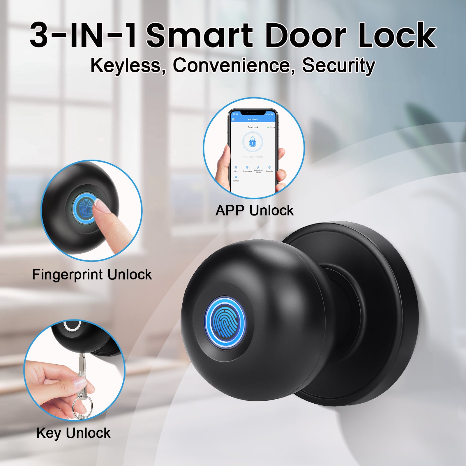 3-in-1 smart door knobs
