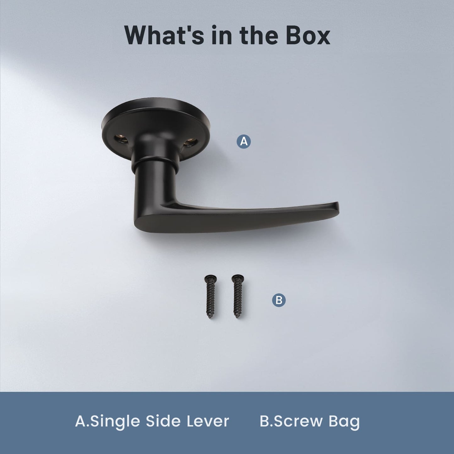 KNOBWELL Minimalist Matte Black Dummy Door Handles Components