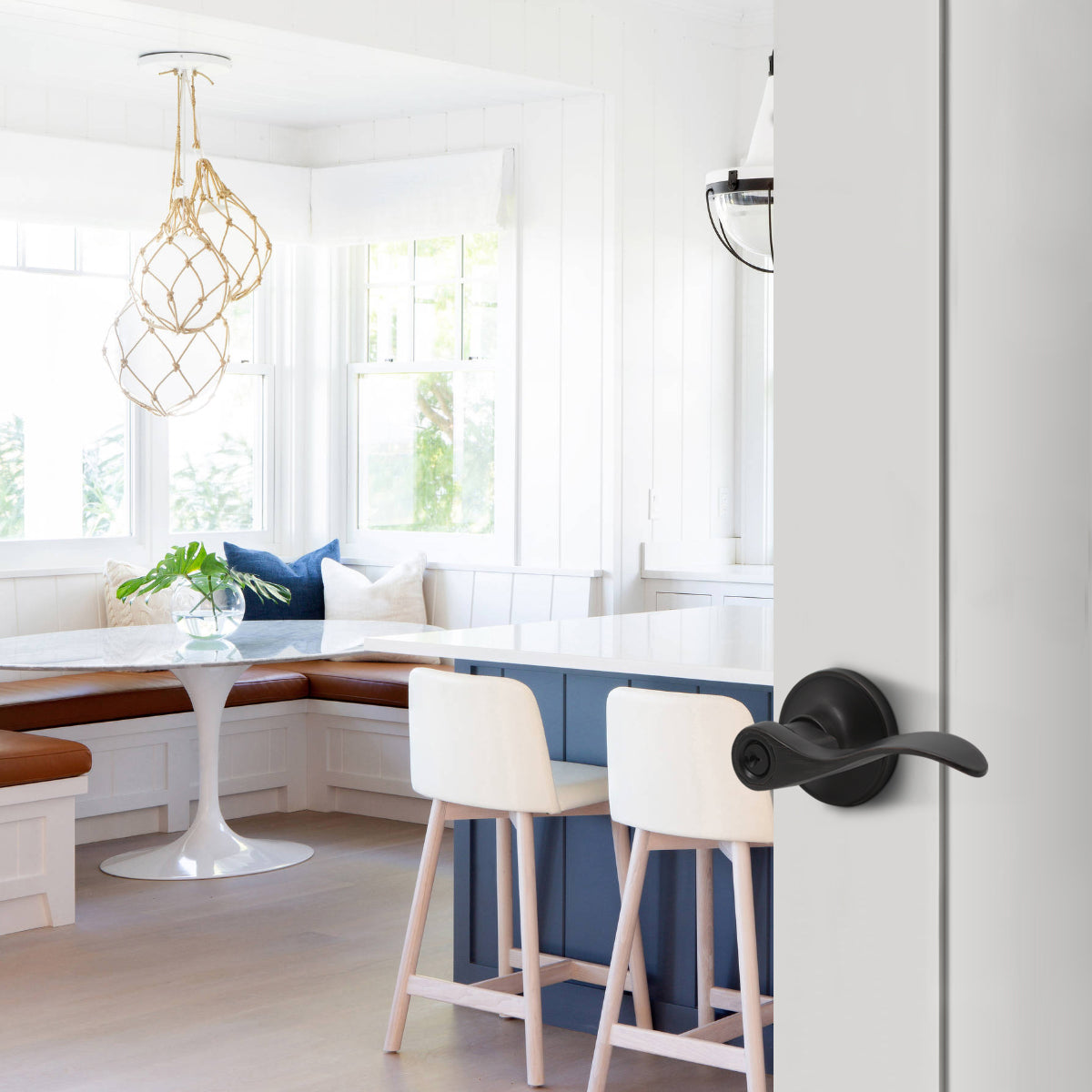 KNOBWELL Black Keyed Entry Door Lock – Front Door Lock with Keyed Different Keys