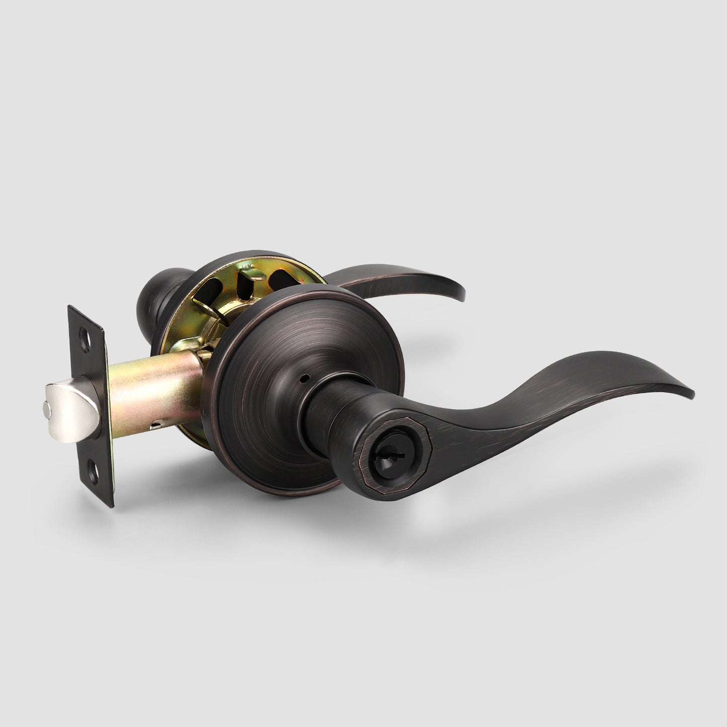 KNOBWELL Bronze Keyed Entry Door Lock – Front Door Lock with Keyed Different Keys