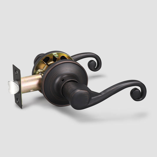 KNOBWELL Antique Door Lever With Passage (Right Handing)