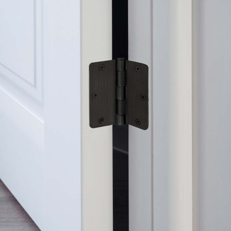 Matte Black Door Hinges - 3.5" x 3.5" inch - 1/4" Radius/ 5/8" Radius/ Square Corners - DH3535BK