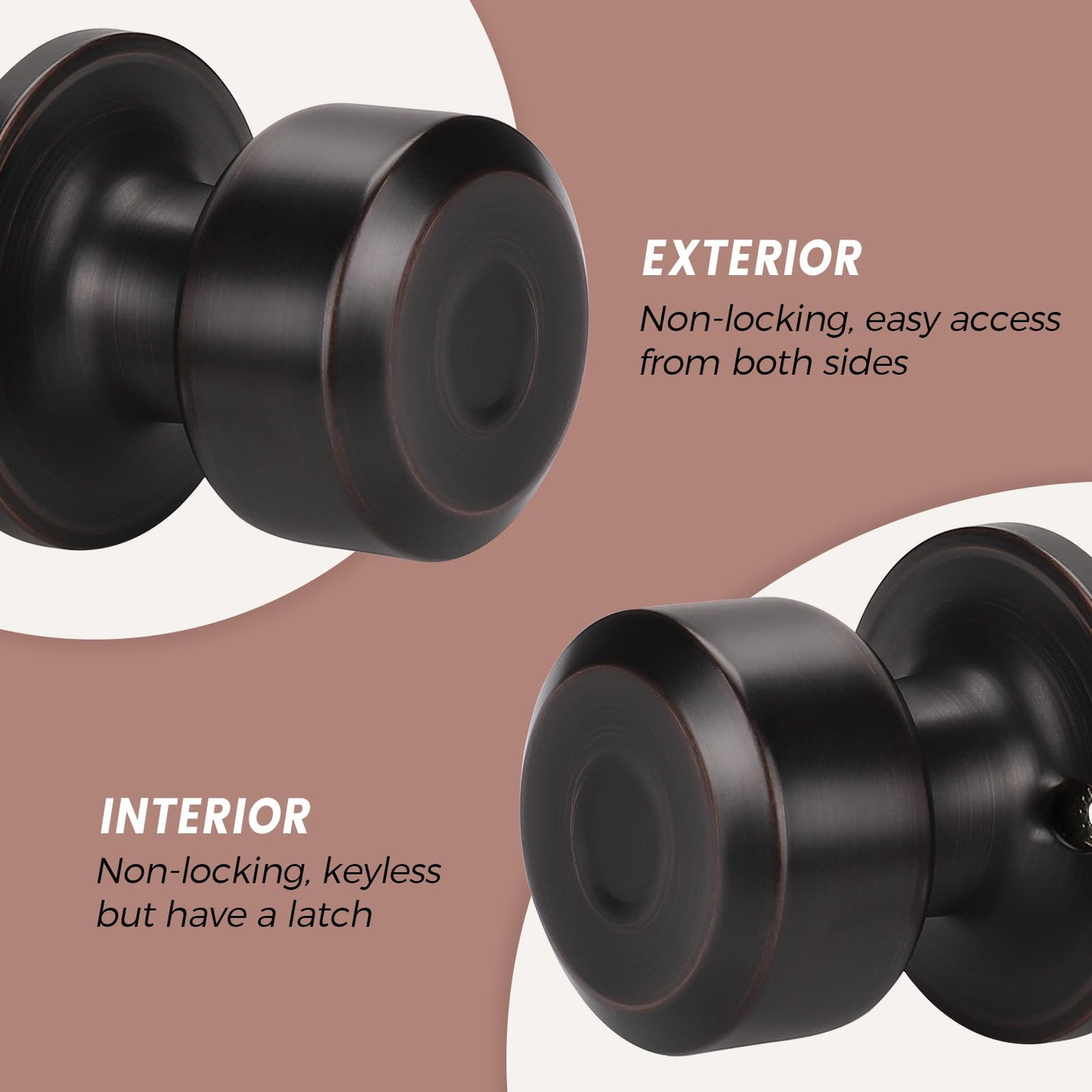 Cylindrical Shape Door Knobs - DL610