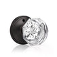 Modern Octagon Crystal Privacy/Passage/Dummy Door Knobs, Frosted Glass Design -DLC3