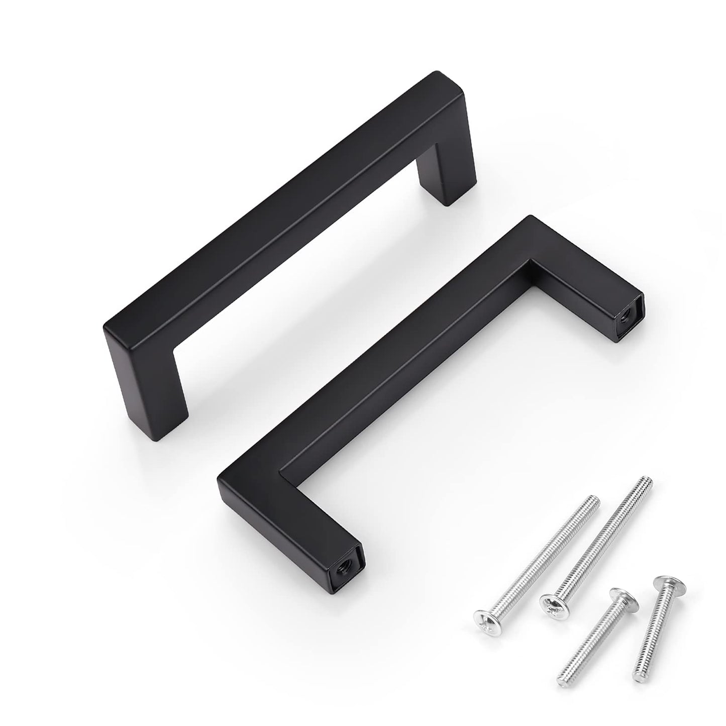 Matte Black Stainless Steel Pulls for Cabinets/Drawers (2-1/2'' - 10'') - PDDJS10HBK