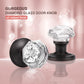 Modern Octagon Crystal Privacy/Passage/Dummy Door Knobs, Frosted Glass Design -DLC3