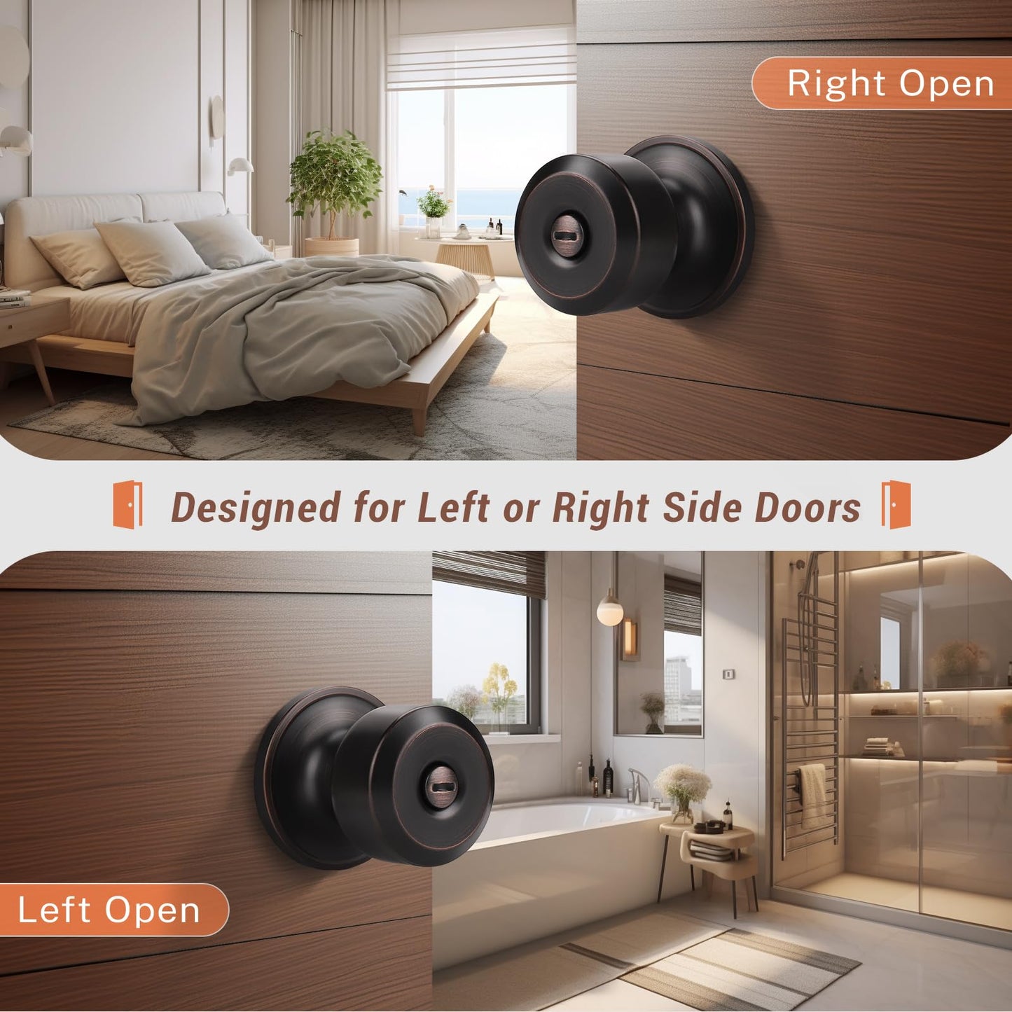 Cylindrical Shape Door Knobs - DL610