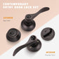 Front and back view of KNOBWELL Colonial Bronze Keyed Entry Lever Set with Single Cylinder Deadbolt