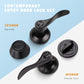 Front and back view of KNOBWELL Colonial Black Keyed Entry Lever Set with Single Cylinder Deadbolt