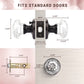 Modern Octagon Crystal Privacy/Passage/Dummy Door Knobs, Frosted Glass Design -DLC3