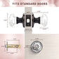 Modern Octagon Crystal Privacy/Passage/Dummy Door Knobs, Frosted Glass Design -DLC3