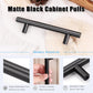 Matte Black Stainless Steel Pulls for Cabinets/Drawers/Cupboards (2-1/2'' - 10'') - PD3383HBK