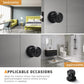 Cylinder Push Button Privacy Door Knobs - DL610BK