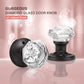 Modern Octagon Crystal Privacy Door Knobs, Frosted Glass Design - DLC3BK